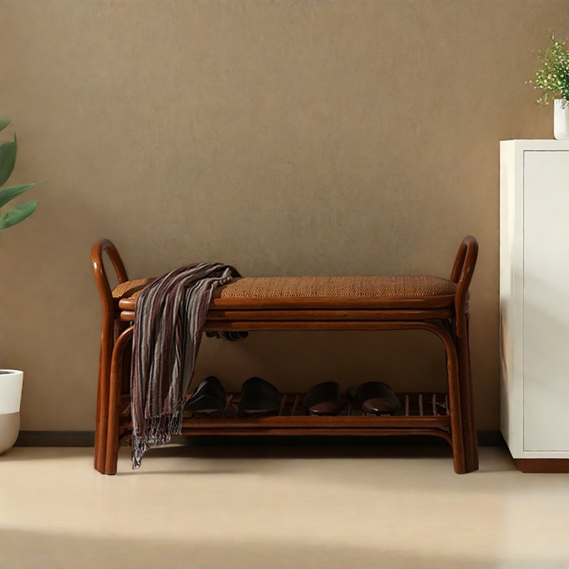 31.5in Rattan Weaving Shoe Bench