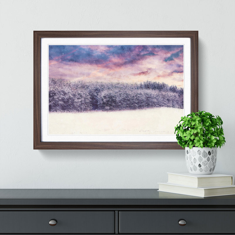 Purple Sky at Winter - Framed Print, Walnut Framed, 62cm H x 87cm W x 2cm D