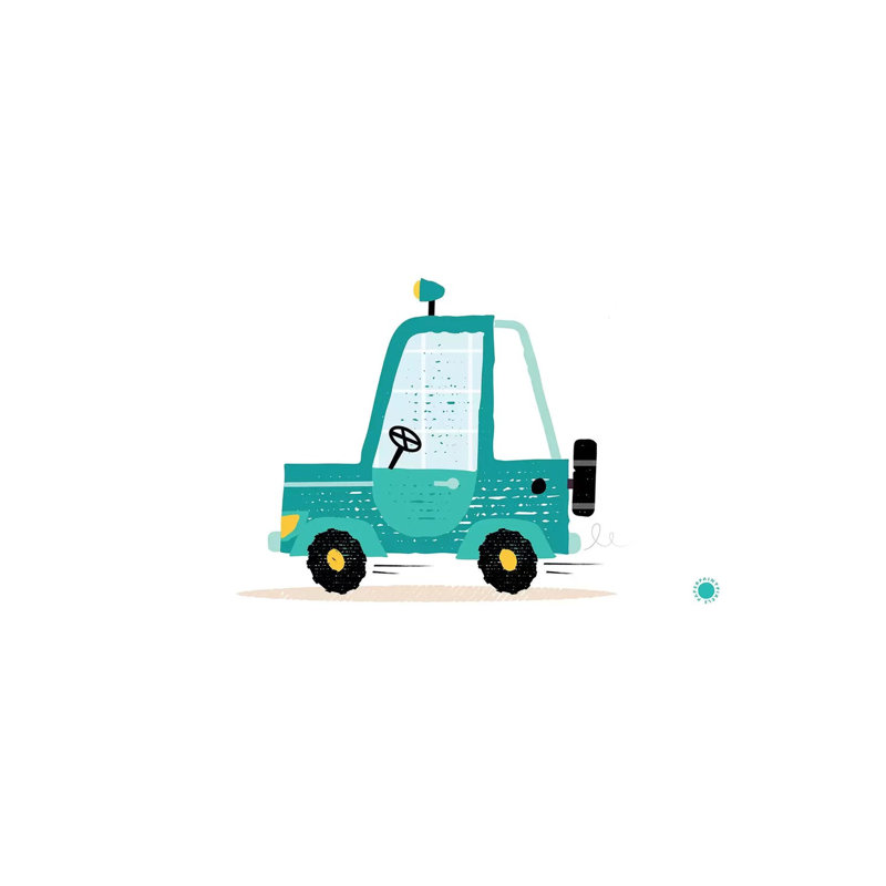 Jeep by PaperPaintPixels - Wrapped Canvas Print, 20.32 cm H x 30.48 cm W