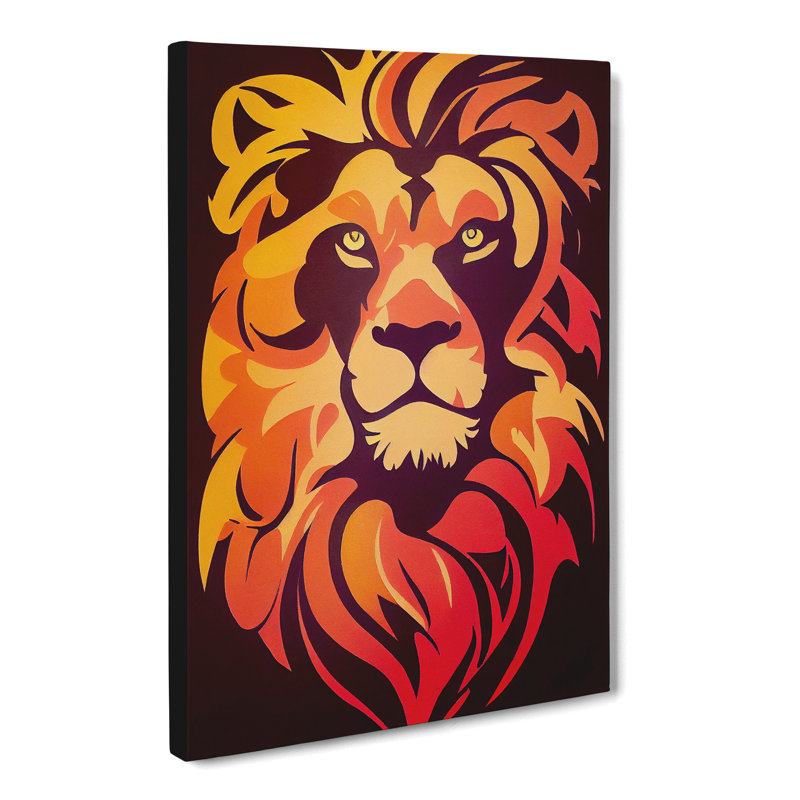 Lion Soviet Vol.1 - Wrapped Canvas, 50cm H x 35cm W x 3cm D