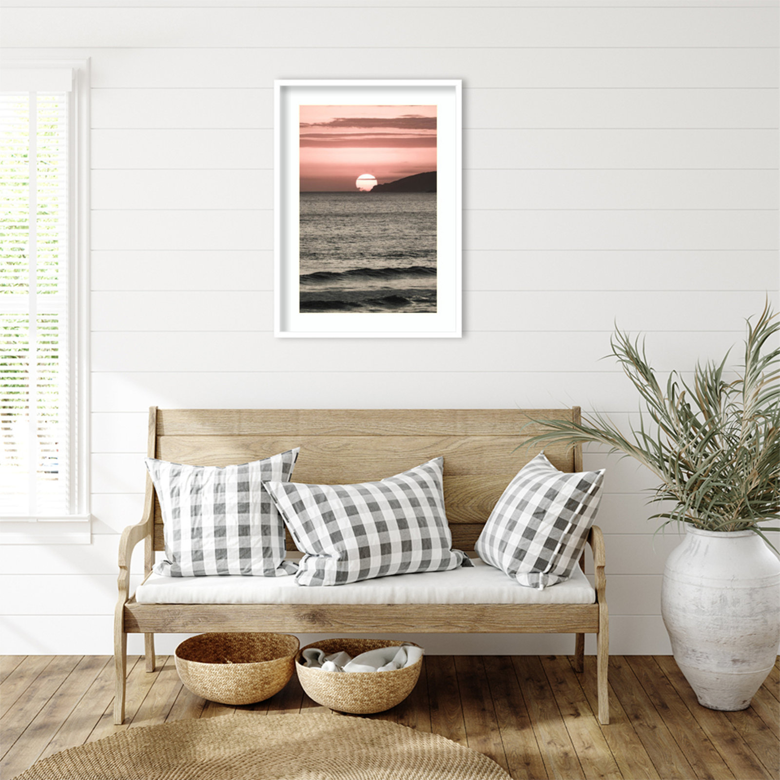 Daisey "Melting Skies" Print, White, 33" H x 24" W