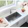 STYLISH 30 inch Single Bowl Stainless Steel Kitchen Sink with Square Strainer