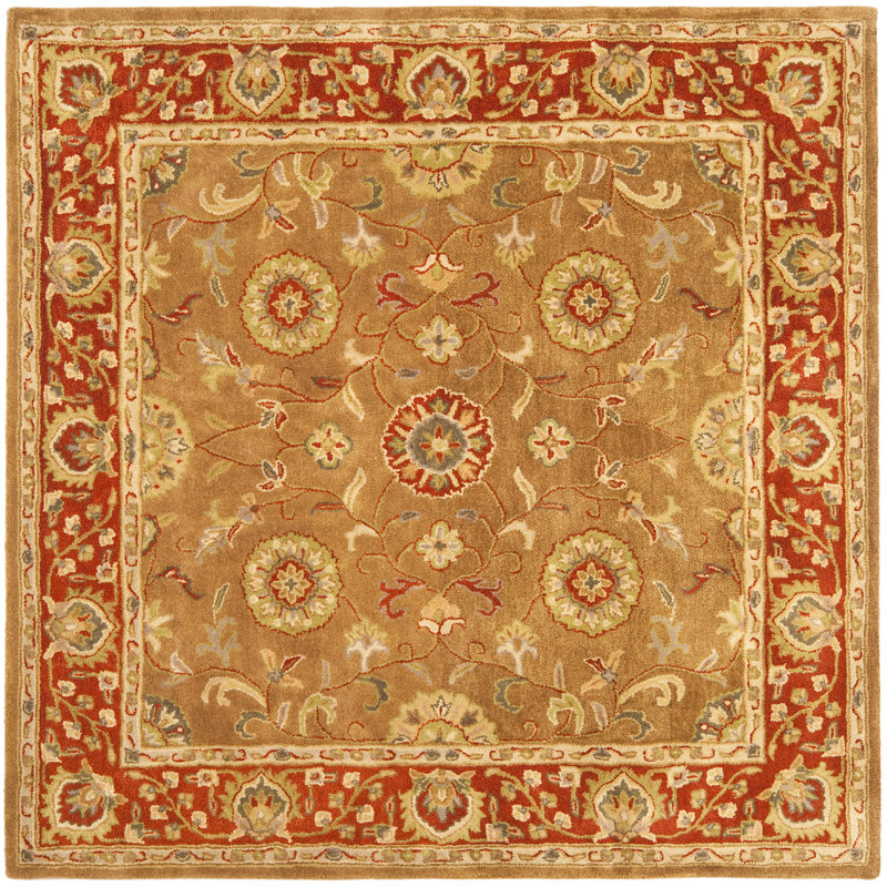 Hebron Hand Tufted Wool Oriental Rug, Square 6'