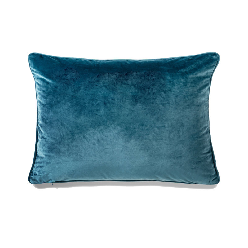 Housse et insert de coussin rectangulaire en polyester Jeanise, Bleu, Polyester/ Bourre en polyester
