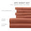 Ensemble de draps pour lit en microfibre brossée de 6 pièces Simply Soft-24746561-72950146