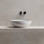 Lavabo vasque de salle de bain rond à surface solide 15 "MonBlari - blanc mat-120971855