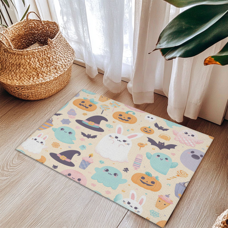 Tapis tressé Faint Nightmare Whimsy, Rectangulaire 3 pi x 5 pi
