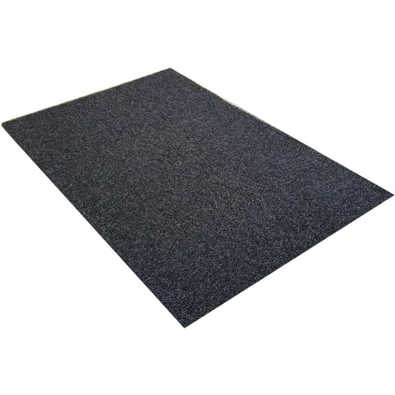 VinLoop Vinyl Spaghetti Drainage Mat for Pool, Bathroom, Locker Room, Shower, Simple - L 84 po x l 36 po, Noir