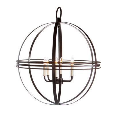 6 - Light Dimmable Globe Chandelier