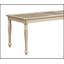 Table de salle à manger à finition traditionnelle avec plateau extensible et plateau en verre pour salle à manger formelle