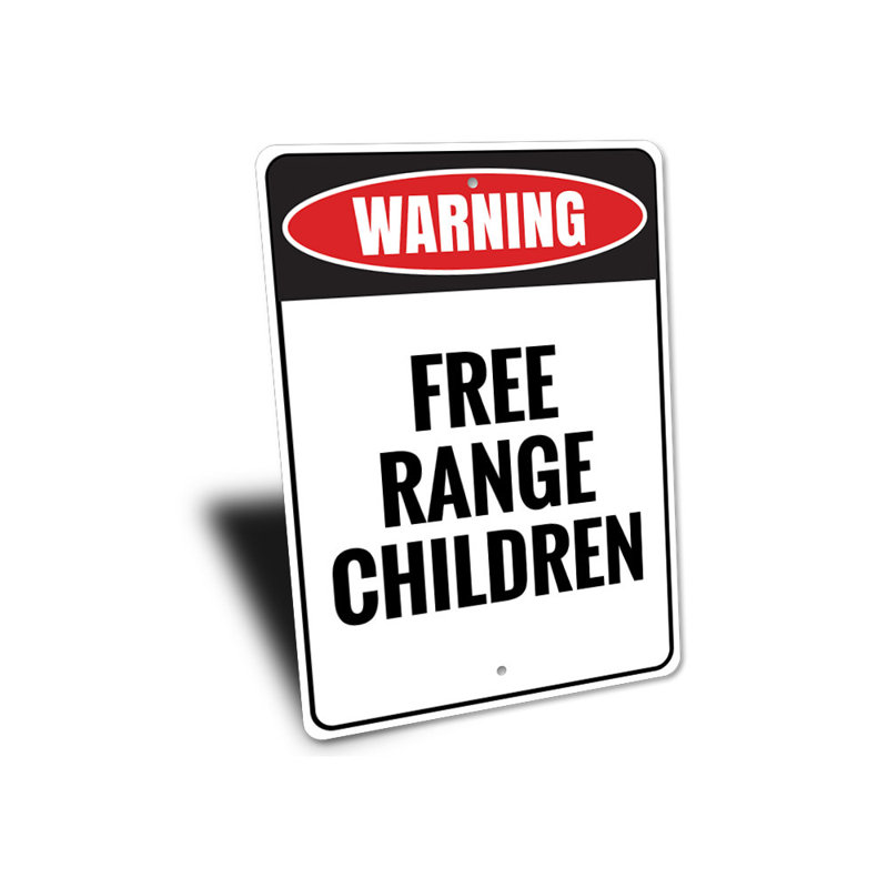 Plaque en aluminium pour enfants Free Range, H 14 po x l 10 po x P 0,04 po