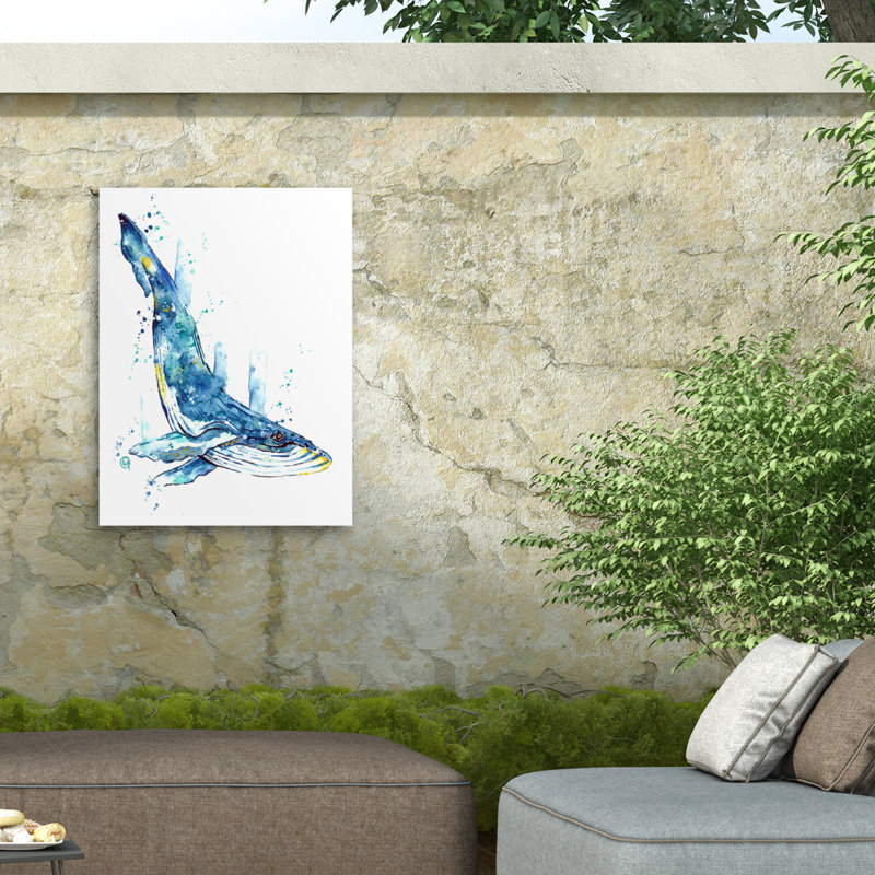 Toile d'extérieur baleine à bosse Lisa Whitehouse, H 14 po x l 19 po