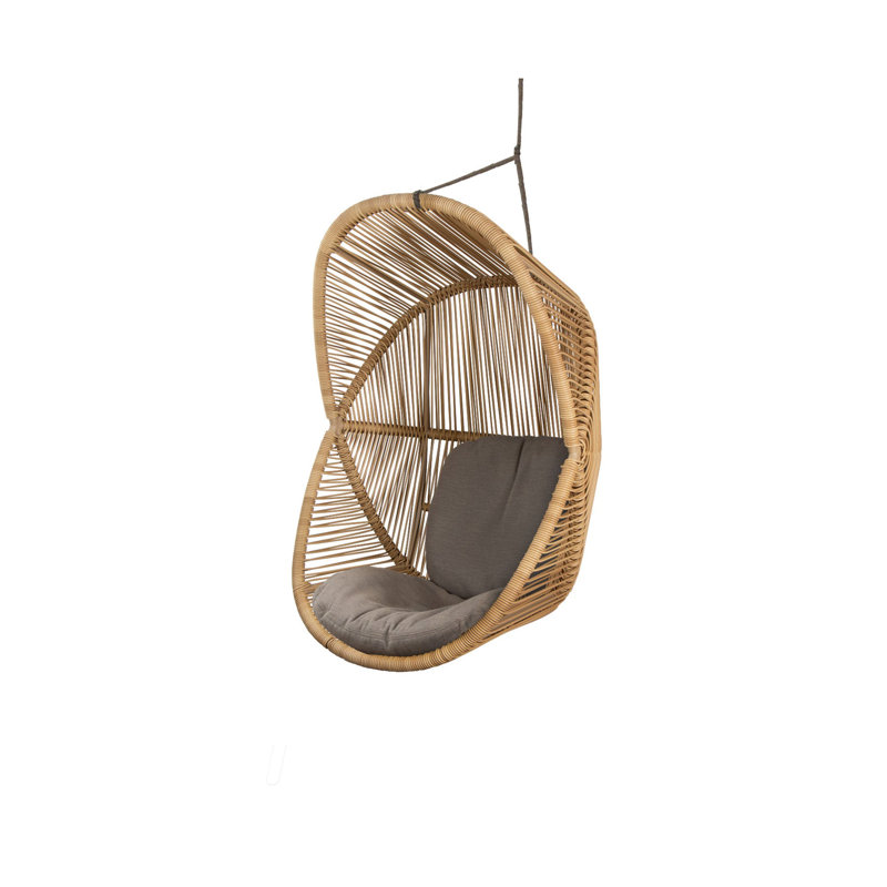 Hive Hanging Chair Hammock Cane-line Soft Rope Base with Cane-line AirTouch Seat/Back Cushion, Natural