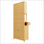 72-Foot-Tall, Double-Door Bamboo High-Capacity Storage Cabinet For Main Living Spaces With Natural Charm And Ample Storage