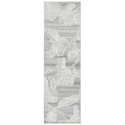 Glamour Hand Tufted Wool; Rayon / Viscose; Cotton Floral Indoor Rug