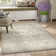 Tapis gris à motif floral Moua