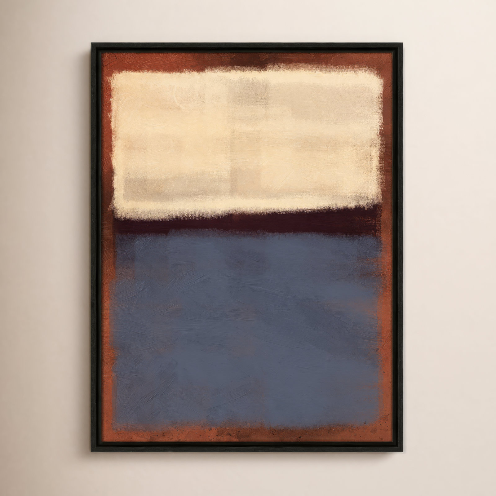 Coronado "Alabaster Burst" Painting, Espresso Framed, 25.5" H x 19.5" W x 2" D