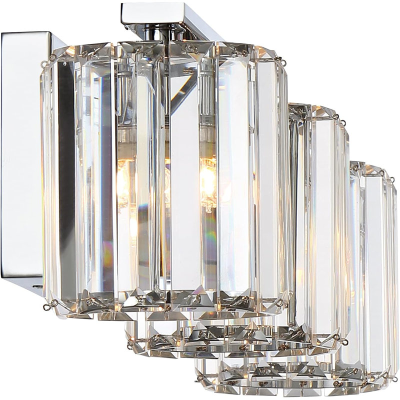 «Éclairage pour salle de bain 3 lumières Quoizel Divine: chrome poli élégant pour une salle de bain sophistiquée»