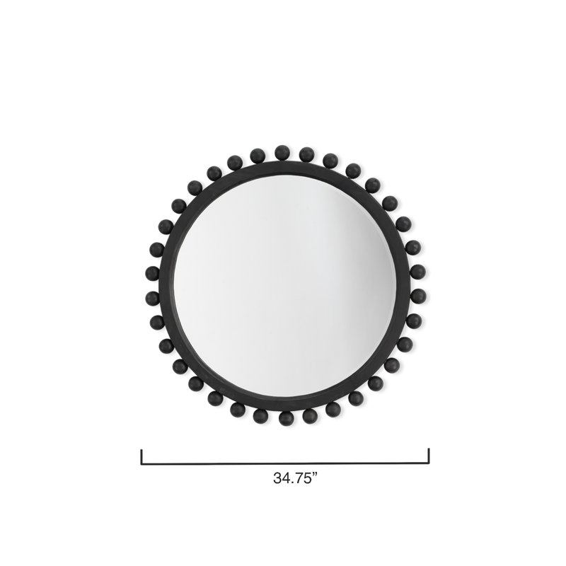 Miroir d'appoint mural Whitt Sunburst, Gris anthracite foncé