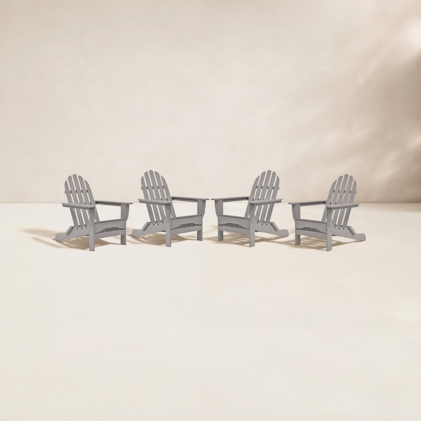 Brunt Outdoor Adirondack Set, Light Gray