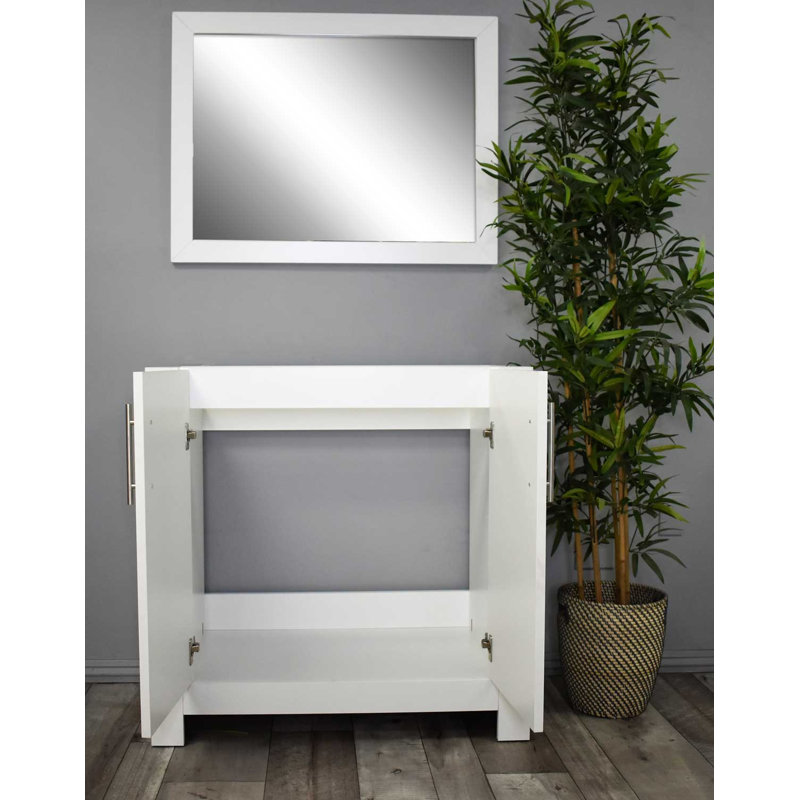 Austin 35.25'' Single Bathroom Vanity Base Only, White