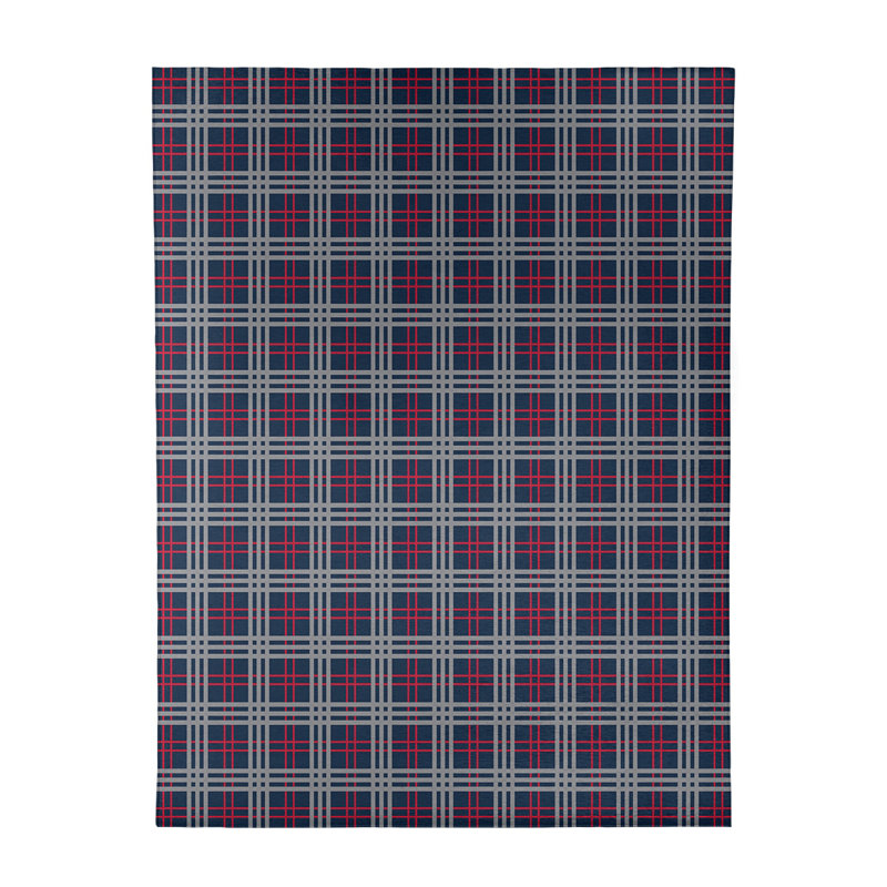 Tapis à carreaux bleu, Rectangle 9 pi x 12 pi