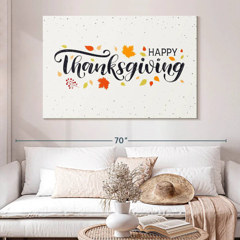 Cursive Thanksgiving Greeting, 34" H x 51" W