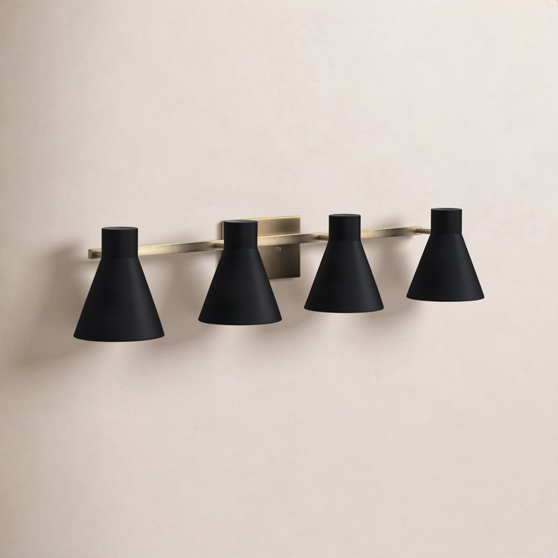Byers 4 - Light Dimmable Vanity Light, Gold, No