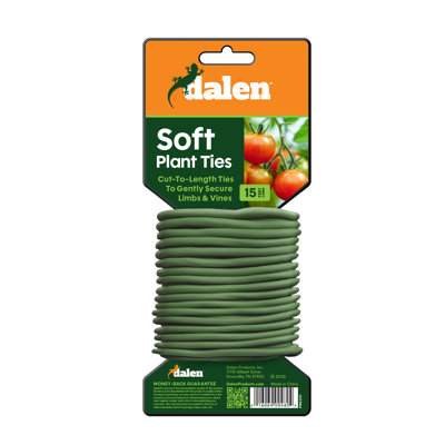 Soft Stretch Plant Tie, 15ft Rubberized Vine & Trellis Training Roll, by Dalen Products