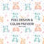 Ensemble de literie pour enfants 3 pièces - Ensemble de housse de couette et coussin décoratif Dreamy Starry Bears-124207451