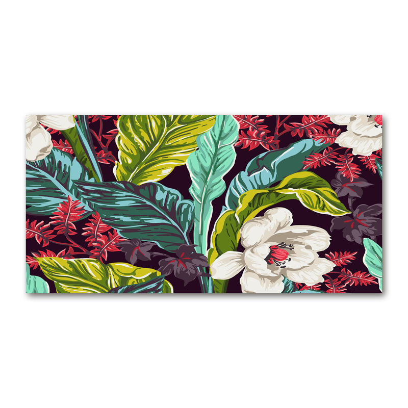 Tropical Flowers - Wrapped Canvas Print