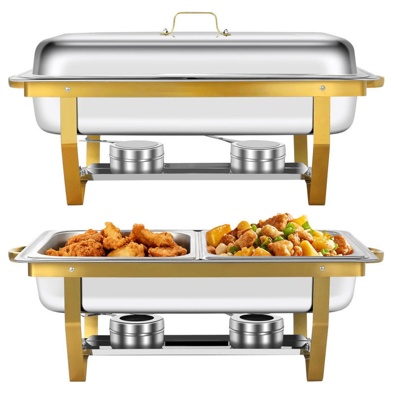 Chafing Dish Buffet Set, Gold Half Size