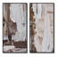 «Beige Brown Brush Strokes», ensemble de 2 peintures sur toiles-1112125620-1112125624