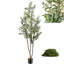 Olive artificielle 7 pi avec trois branches, olivier réaliste avec pot de fleurs (olivier 7 pi avec trois branches)