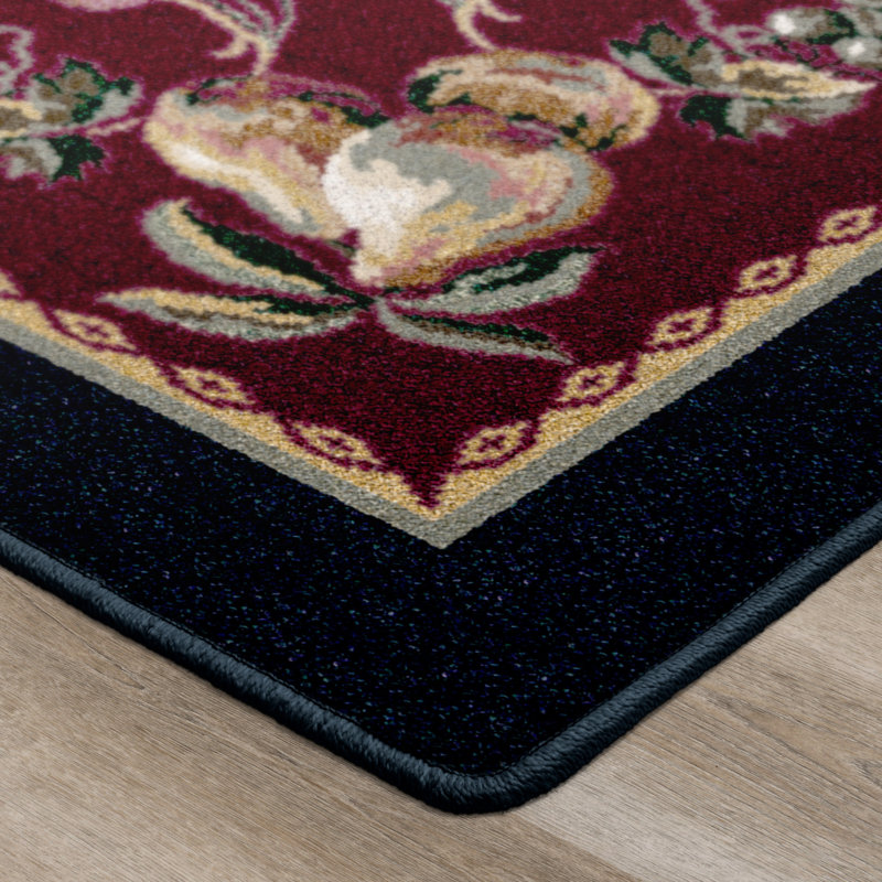Alminus Fruit Medley Garnet Lattice Area Rug, Rectangle 3'10" x 5'4"