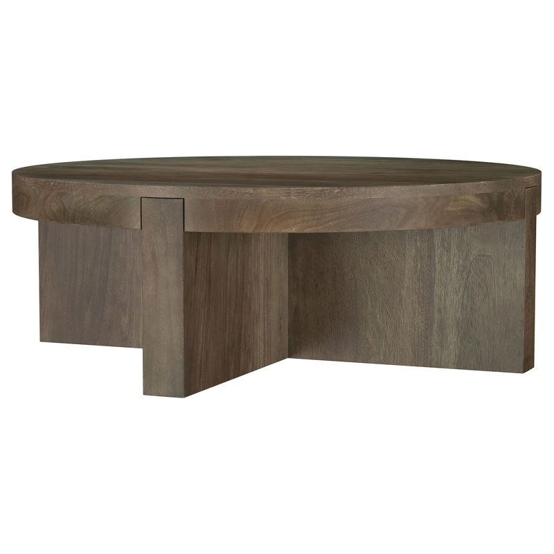 Table basse ronde en bois de manguier massif Alexander Brown