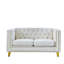 Ensemble 3 + 2 en velours beige à arrivée rapide avec agrégat 3 + 2