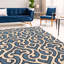Tapis bleu touffeté à la main Marisela-1085327145
