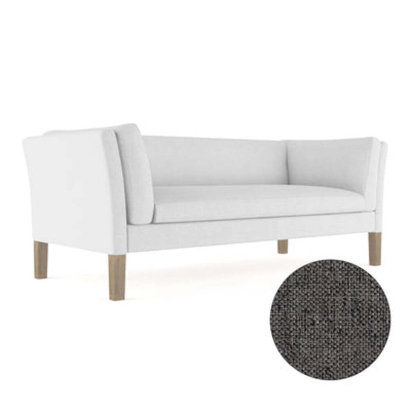 Charlton Sofa, Plush Velvet Graphite, Weathered