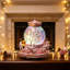Enchanted Unicorn Carousel Music Box Snow Globe with LED Lights