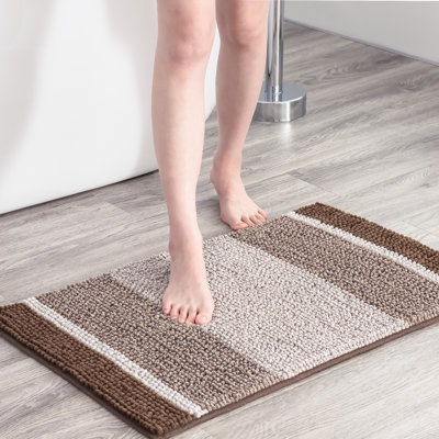 Gradient Cationic Chenille Water Absorbent Bath Rug