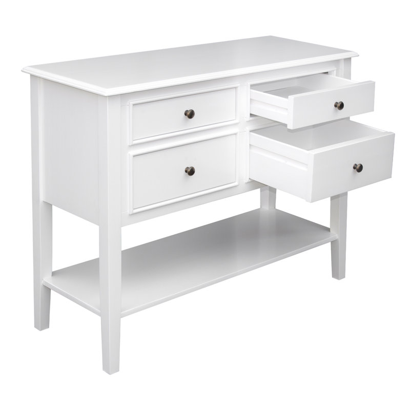 Schrum Four Drawer Server, White