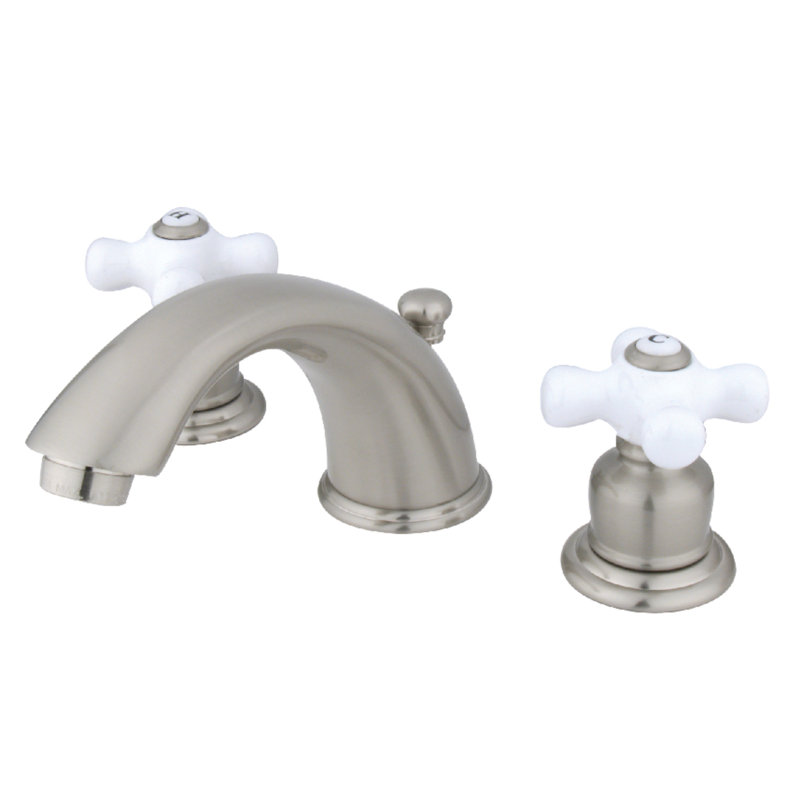 Robinet de salle de bain espacé Kingston, Nickel brossé
