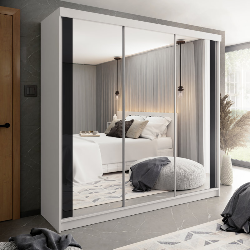 Altovise Wardrobe, White/Black