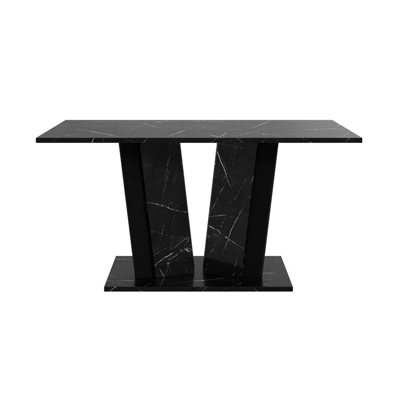 Pedestal Coffee Table, Black
