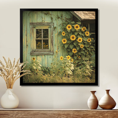 Douthitt, campagne, tournesols par le chalet I - tournesols, art mural