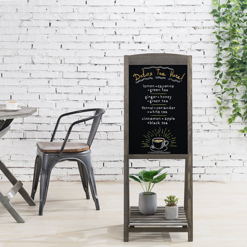Free Standing Chalkboard w/ Display Shelf