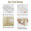 Bacs de rangement en tissu avec structure et poignées en métal, beige Rectangle 18,5 po x 11 po x 7,8 po, contenant de vêtements et de jouets pour tablettes, salon, chambre à coucher