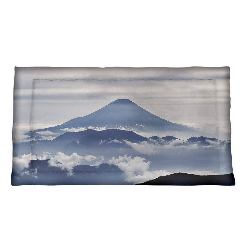 Katelyn Smith vue du mont Fuji, Très grand, Microfibre, Bleu