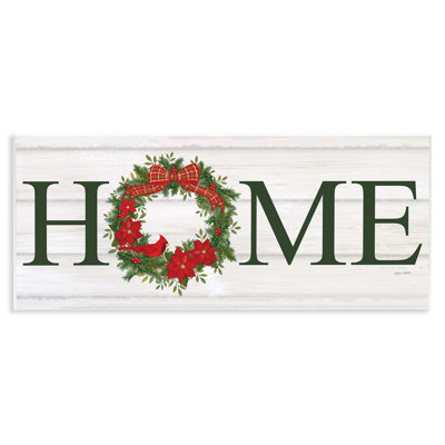 Home Seasonal Wreath Wall Plaque Art by Annie LaPoint
